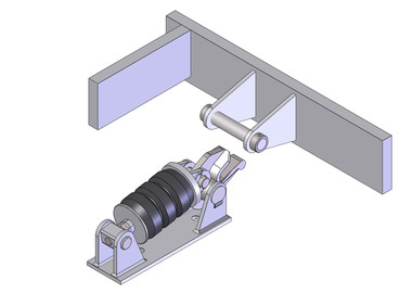   Installation view with hook installed on the chassis  